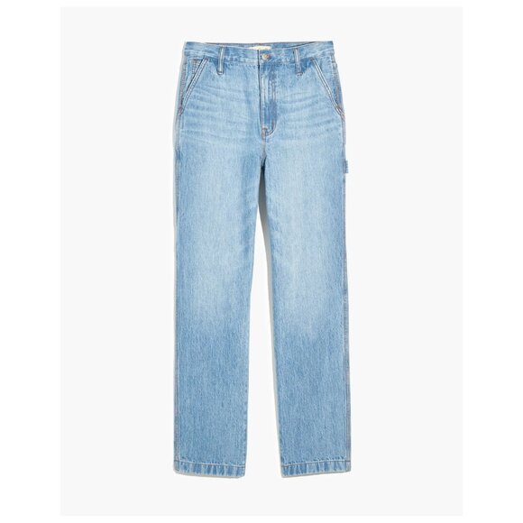 Madewell Perfect Vintage Straight Jean Carpenter Cargo Denim High Rise Workwear - Picture 12 of 13